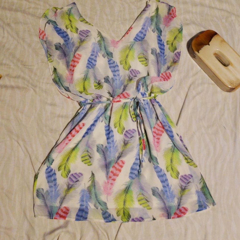 NEW! Feather Design Dress